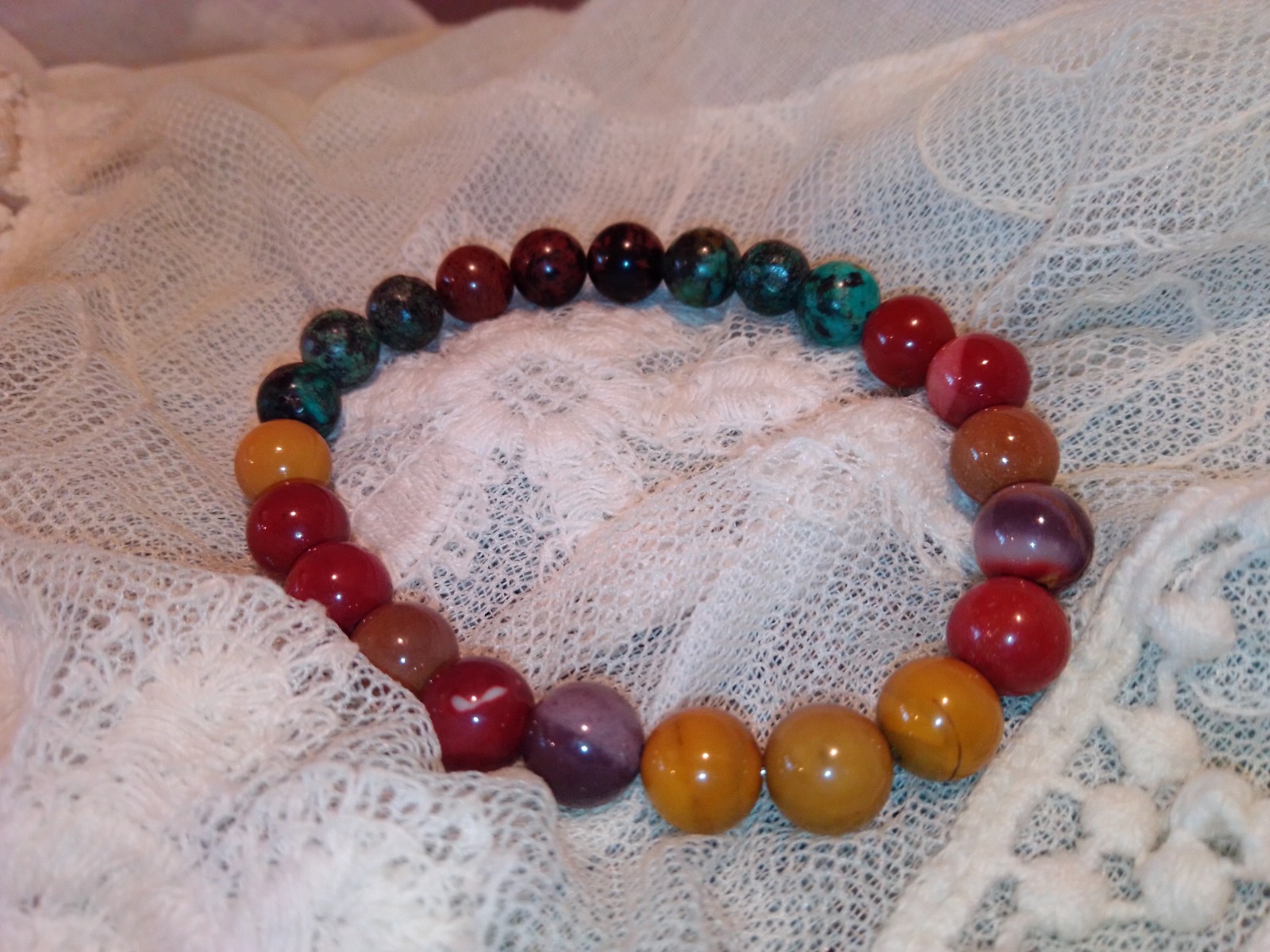 Pulsera obsidiana de colores
